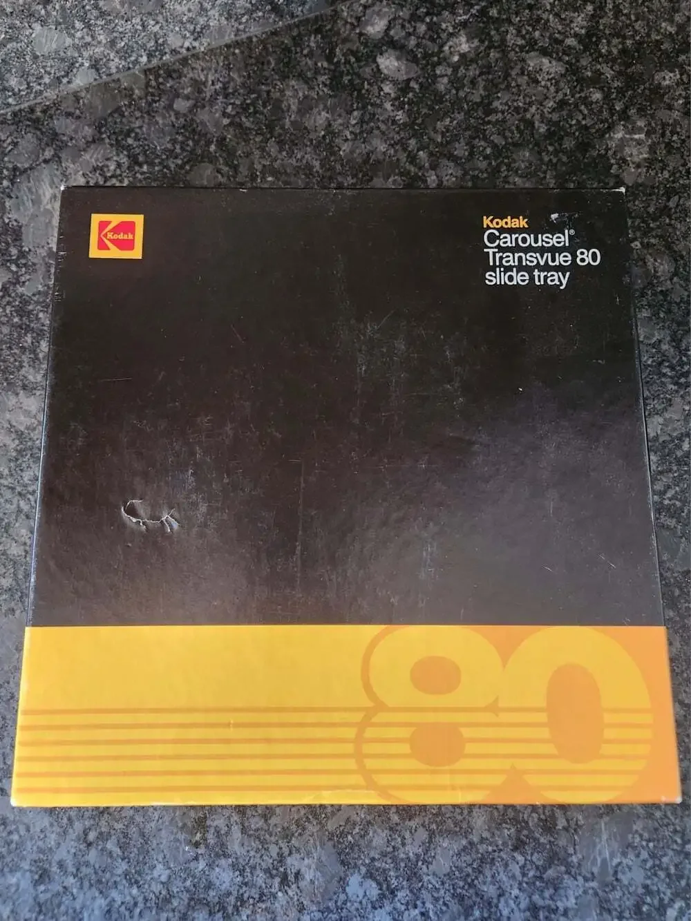 VINTAGE 1983 KODAK CAROUSEL TRANSVUE 80 SLIDE TRAY IN ORIGINAL BOX - PHOTOGRAPHY